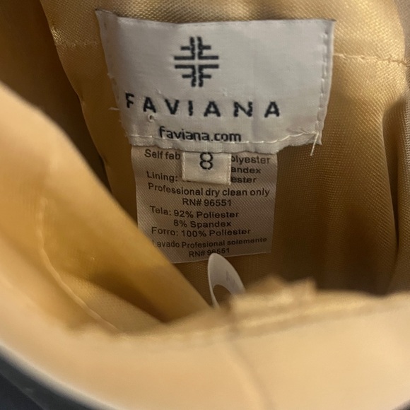 Faviana 7573 Black and Nude Formal Prom Homecoming Wedding Dress size 8 - Picture 3 of 8